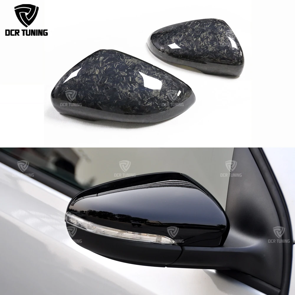 For Golf 6 7 MK6 MK7 Rearview Side Mirror For Volkswagen Golf 7 CC Gti Forged Carbon Fiber Mirror Caps Replacement Style 2008+