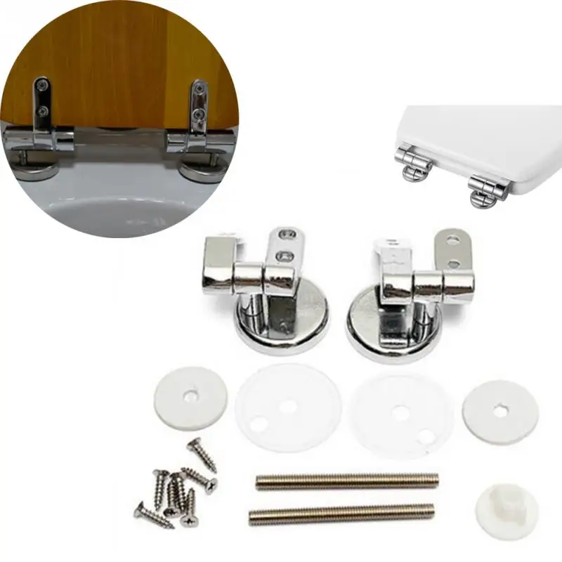 2pcs Universal Seat Hinge with fittings flush toilet cover Fixing connector Alloy bisagra wc toilet lid hinge repair hardware