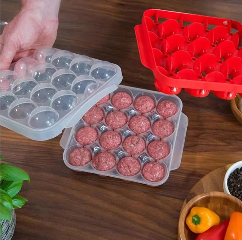 1 مجموعة صانع كرات اللحم المطبخ البلاستيك قالب كرات اللحم سهلة التنظيف أدوات اللحوم محلية الصنع محشوة كرات اللحم صانع أدوات المطبخ #2