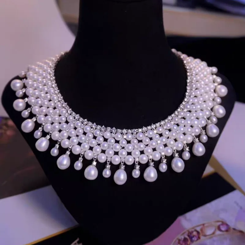 

ZOCA Natural Shell White Color Pearl Drop Necklace 925 Sterling Silver Jewelry for Women Girls