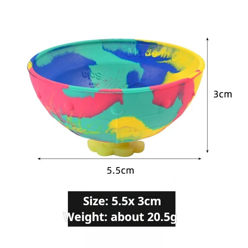 Camouflage Bouncing Bowl Rubber Bouncing Ball Bouncing Bowl Toy Half Ball Half Ball Jumping Bowl Party Toy