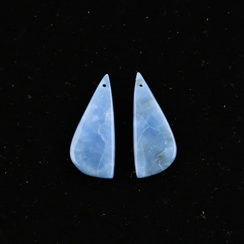 B&F Blue Jasper Stone Earring Beads for Jewelry Making, Handmade Natural stones beads, Stones for jewelry Making Supplies