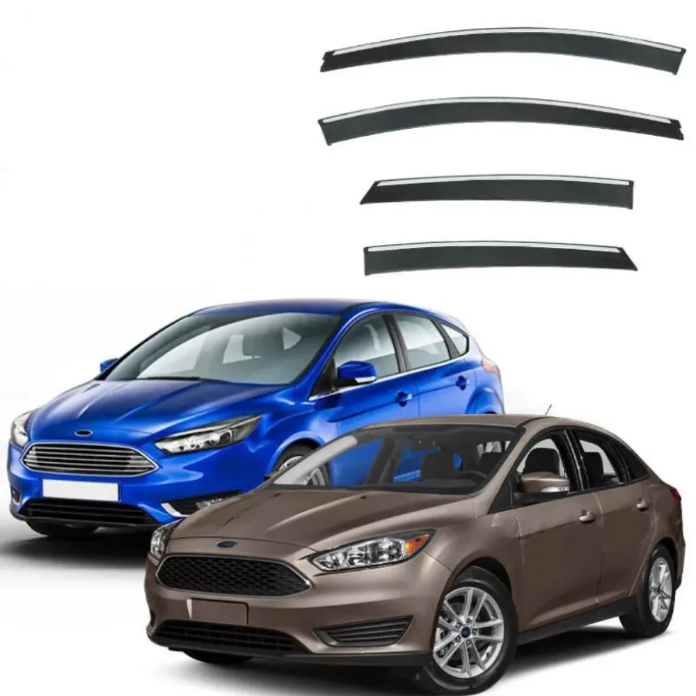 Window Visor Rain Exterior Part Body Kit Accessories For Ford Focus 2005 2006 2007 2008 2009 2010 2011 2012 2013 2014 2015 -2021