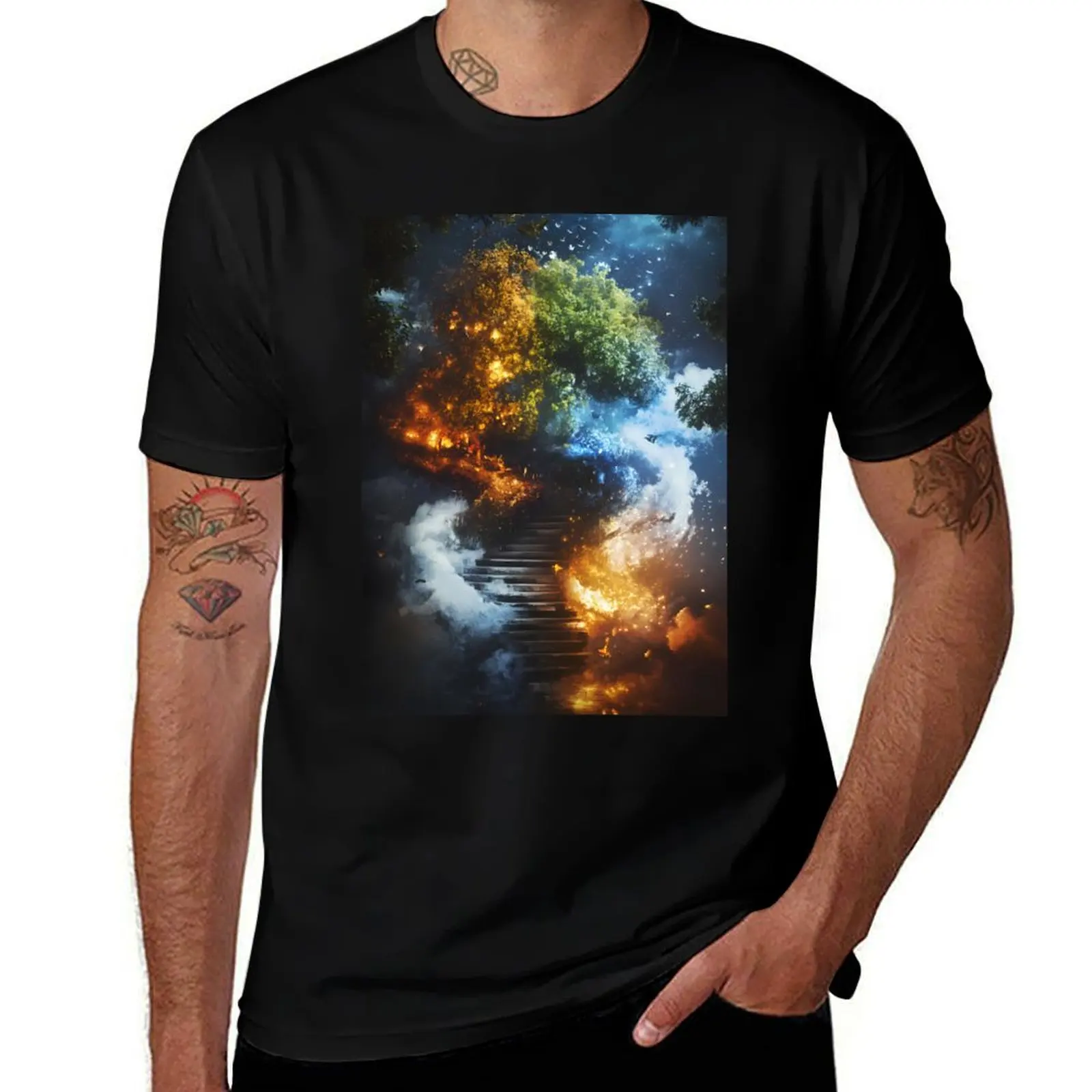

Natural Aesthetics Light and Texture T-Shirt funny gifts funny costumes blue lock mens graphic t-shirts hip hop