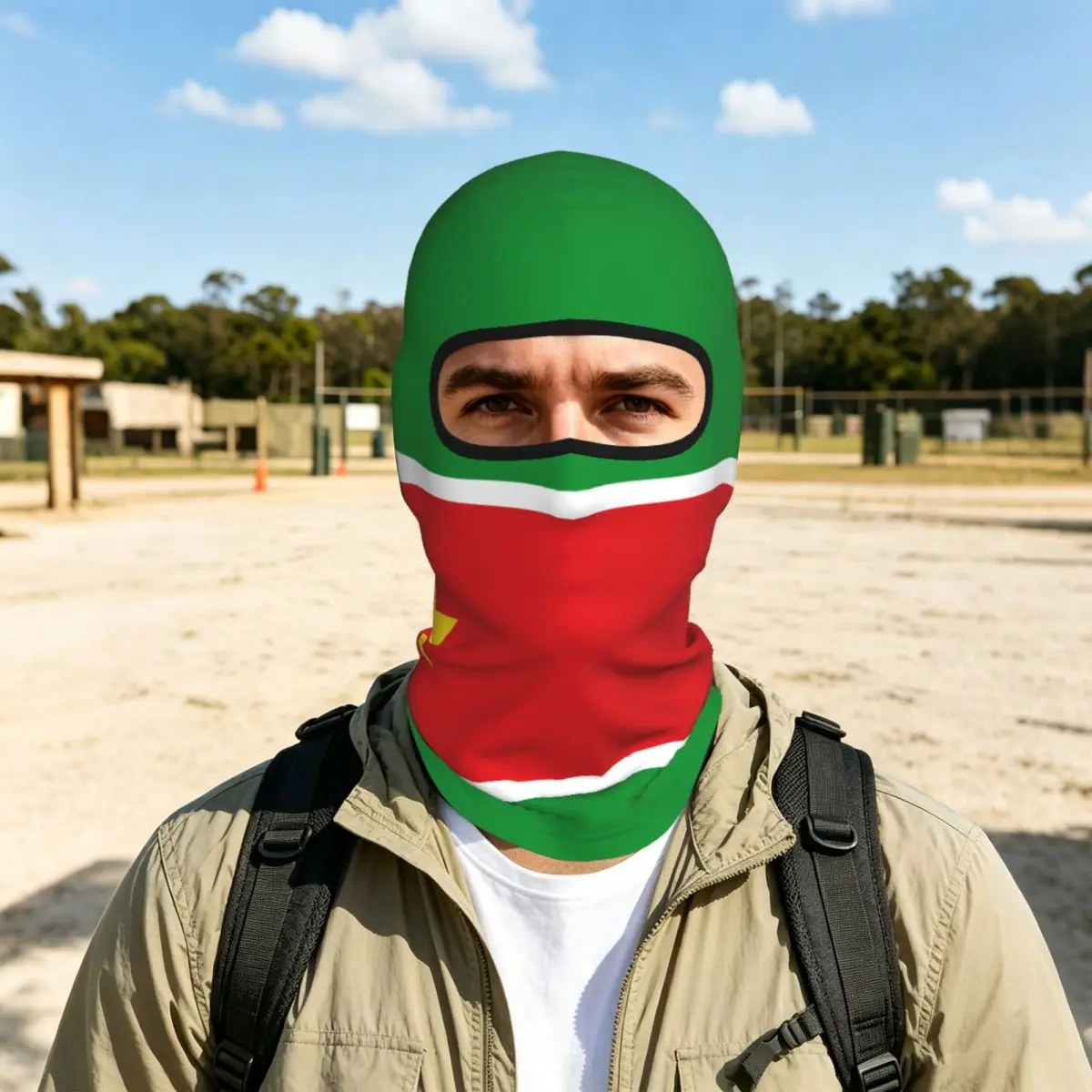 Flag Of Guadeloupe Outdoor Cool Sunscreen Motorcycle Face Mask Moto Biker Wind Cap  Stopper Windproof Bicycle Cycling Headgear