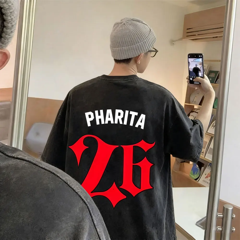 

Washed Vintage Babymonster 2026 T-shirt Ahyeon Asa Rami Rora Ruka Pharita Chiquita T-shirts Men Women Fashion Oversized T Shirts