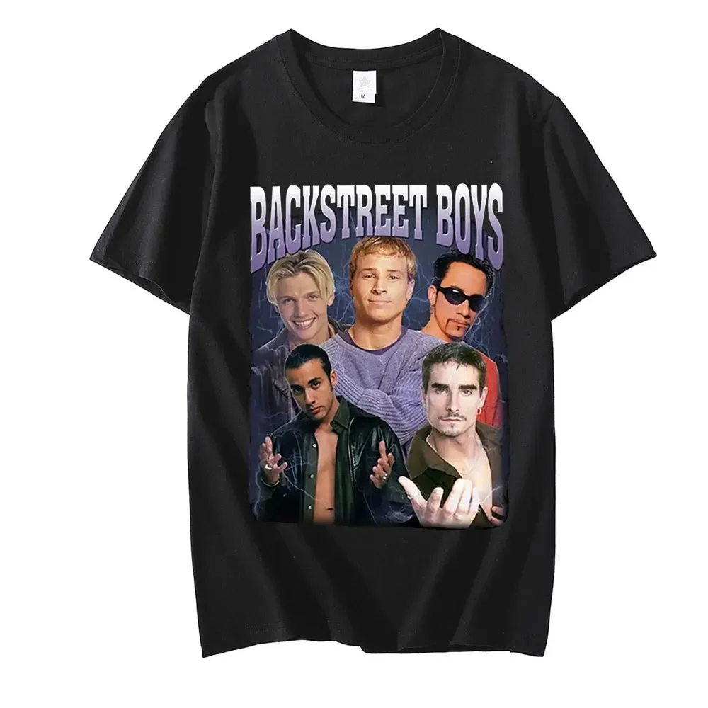 Classic 90s Backstreet Boys Rock Band T-Shirt Unisex Vintage Punk Tee Shirt Men's Hip Hop T-Shirts Oversized Harajuku Streetwear