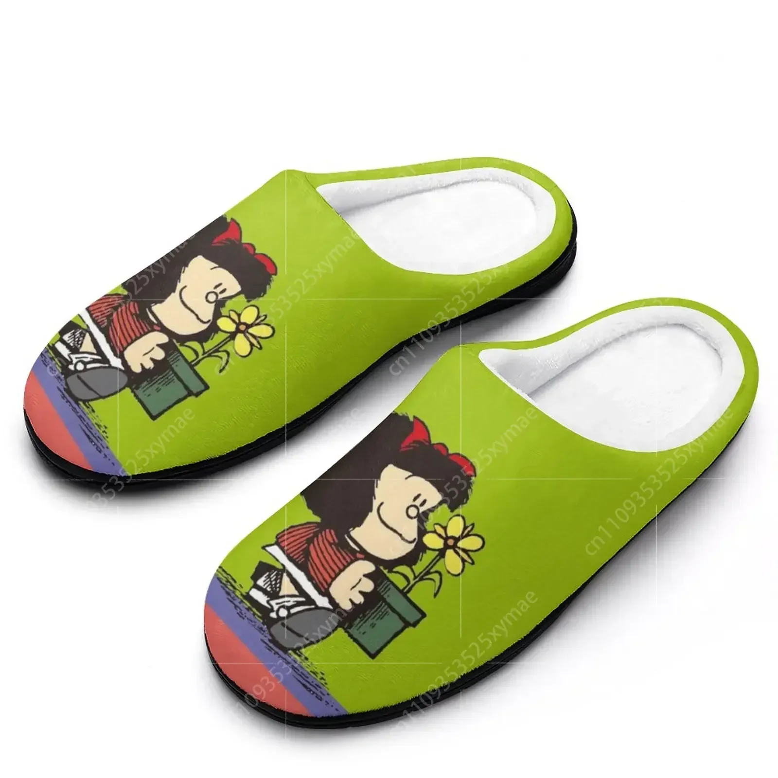 

Winter Warm Slippers Mafalda 12 Men Women Cotton Slides Non-Slip Couple Household Soft-soled Loafer PantofoleCasual Shoes