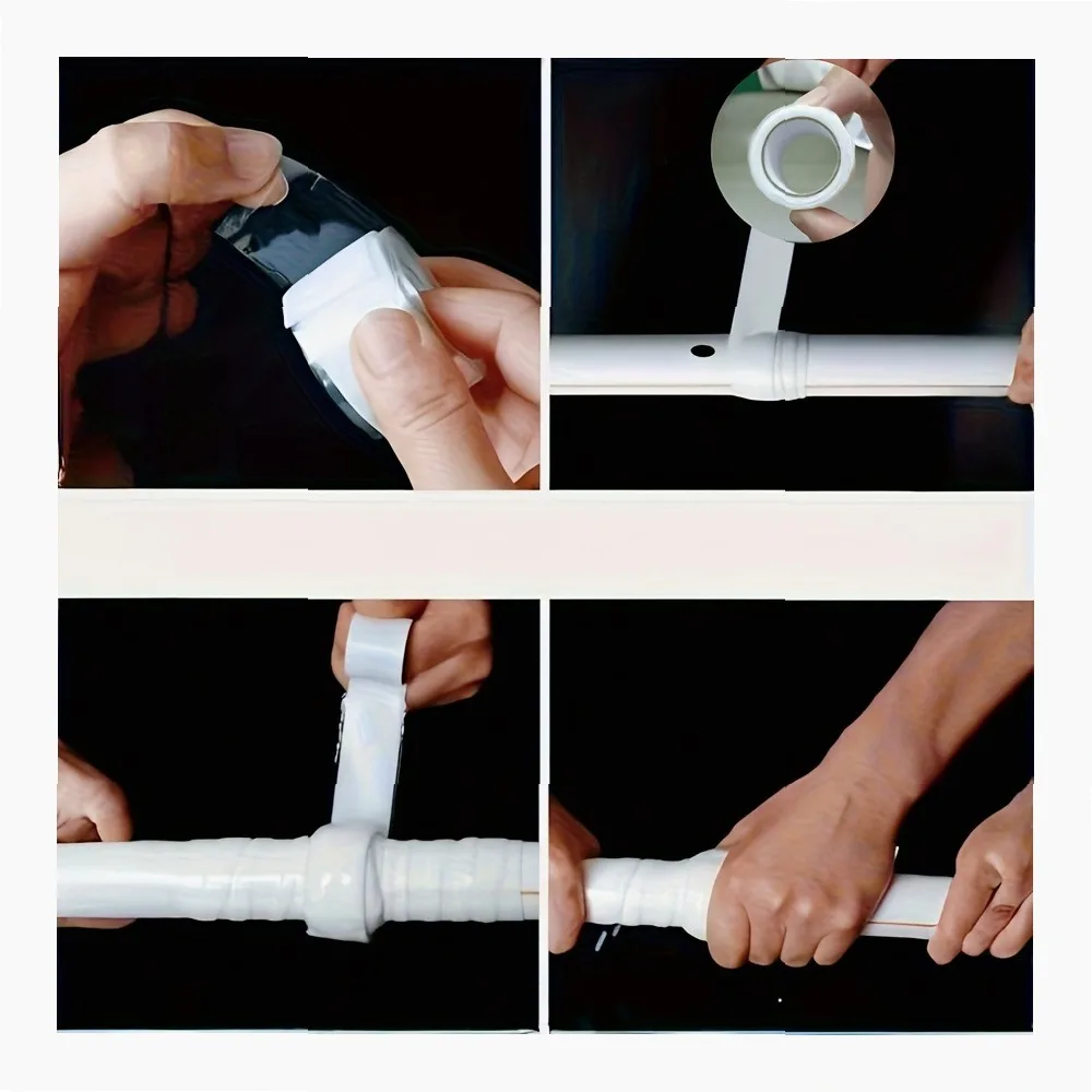 Self-Fusing Silicone Tape 1 Roll - Heavy Duty Waterproof Sealant for Leak Repair PVC, Metal, Glass, Stone, High Temp