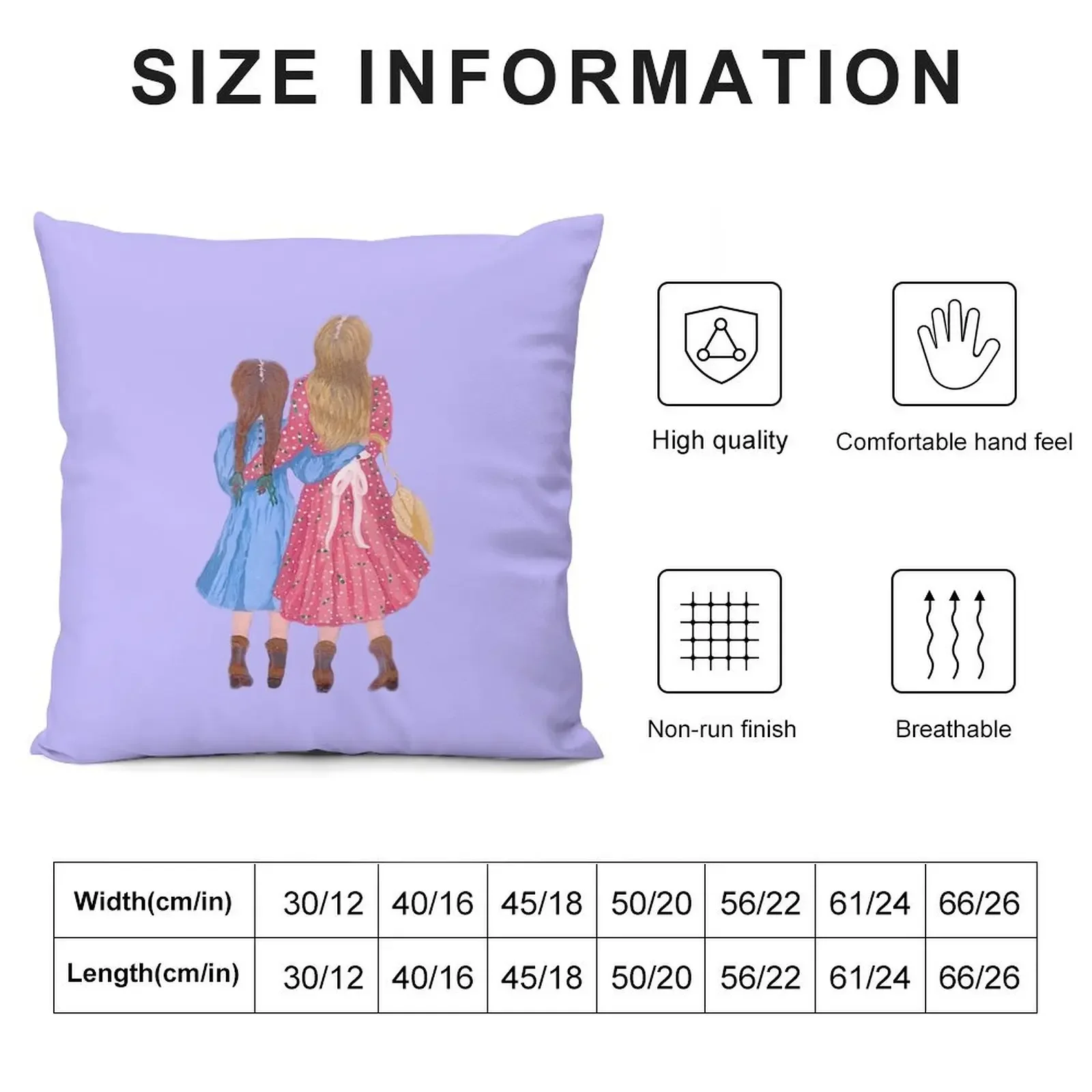 Laura & Mary Ingalls - Little House Throw Pillow anime girl christmas cushions covers bed pillows pillow