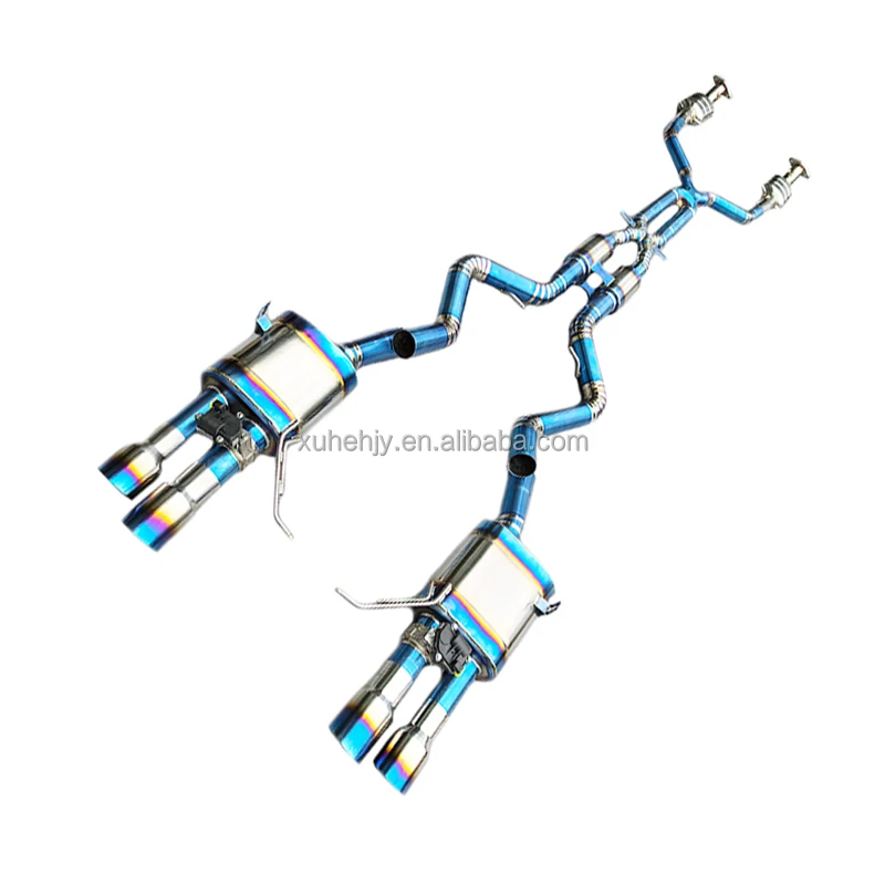 Auto Dual X Midpipe Catback for M3 E90 E92 E93 V8 4.0 2008-2013 Titanium Valve Exhaust Muffler With Catalyst Front Pipe view 2