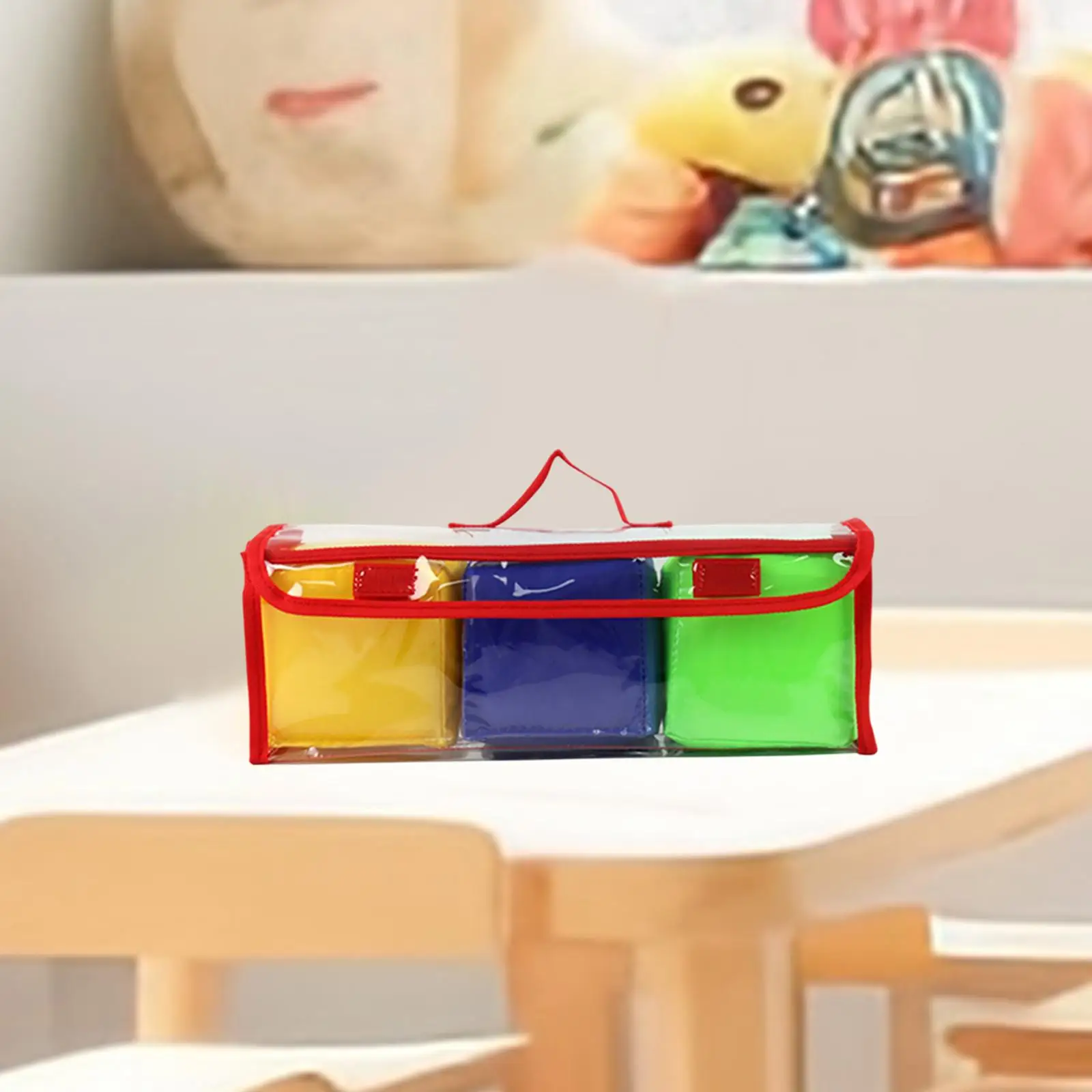 Kids Educational Toys Pocket Dice 6 Sided Foam Cube with Clear Pockets for Photos Letters Numbers Learning Games for Children
