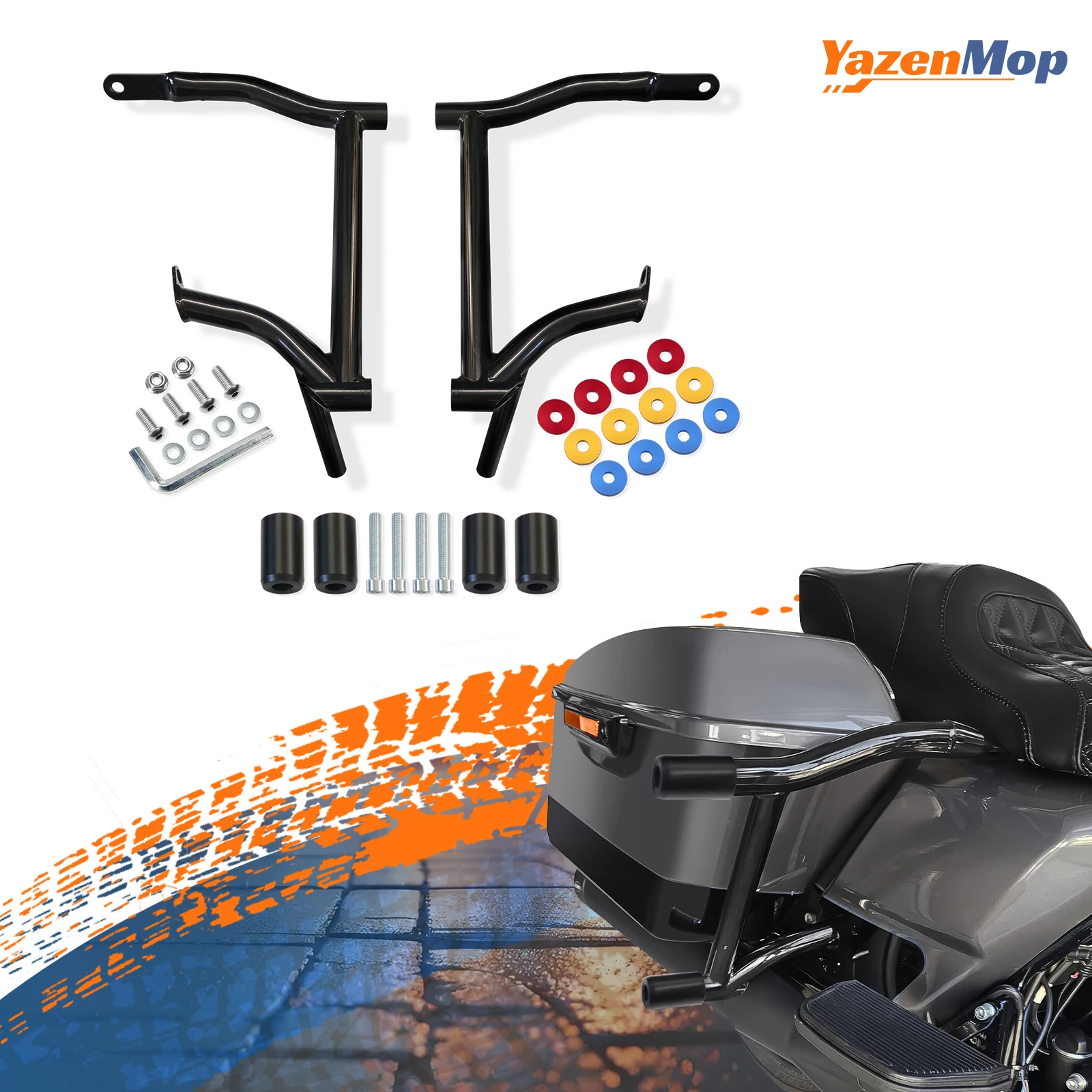 

SaddleBag Guards Crash Bar for Harley Touring 2009-2024 Road Glide Street Glide Road King Electra Ultra Limited CVO