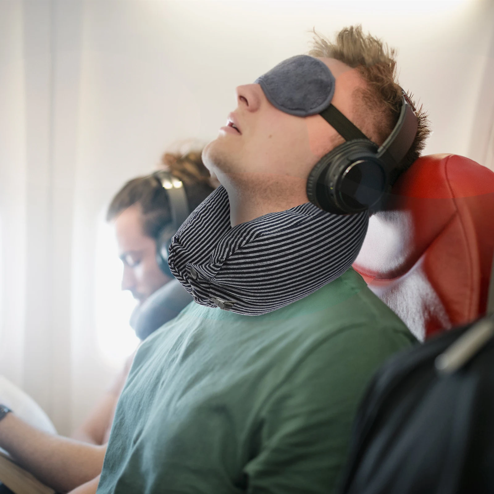

U Shaped Pillow Foam Foam Travel Pillow Travel Cushion Blue Gray Small Office Sleeping Car Plane Lightweight Portable