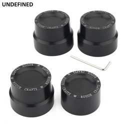 Motorcycle Front Rear Axle Nut Cover Caps CNC Black For Harley Touring Road Glide Low Rider Sportster Iron 883 XL1200 Softail