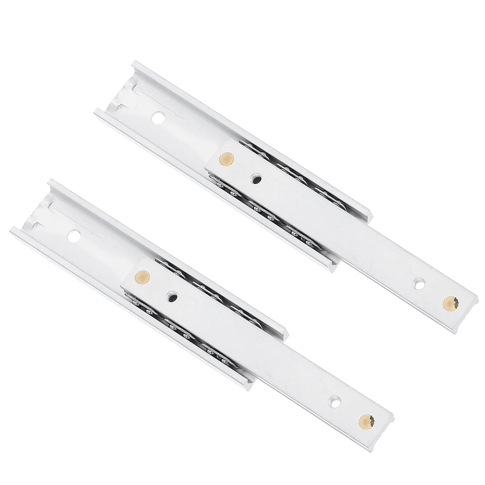 

2pcs 16mm Slides Aluminum Alloy Drawer Cupboard Rails 70mm Durable Furniture Hardware Strong Capacity
