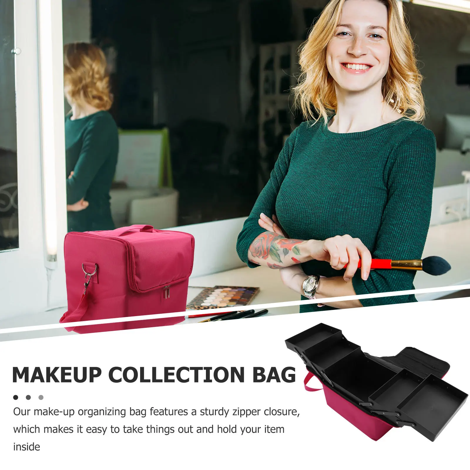 

1Pcs Women Travel Makeup Bag Portable Manicure Tool Container Waterproof Pouch Makeup Bag Manicure Tool Container