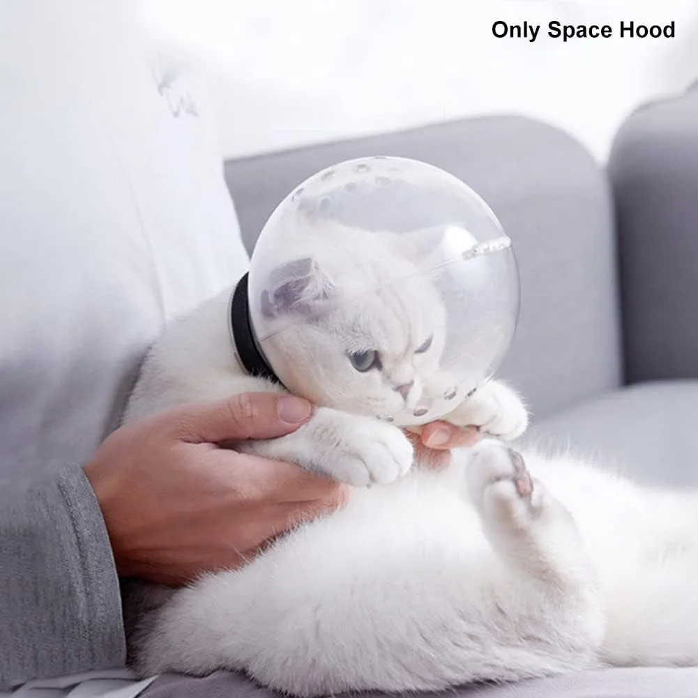 Cat Muzzle Space Hood Multifunction Durable Portable Adjustable Bubble Muzzle for Nail Trimming Grooming Bathing Home Shaving