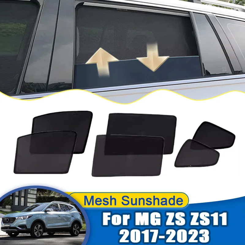 

Солнцезащитные шторки для MG ZS ZX ZST VS ZS11 2017-2023, автомобильные сетчатые солнцезащитные шторки на боковые окна, магнитные шторки для конфиденциальности, аксессуары для авто