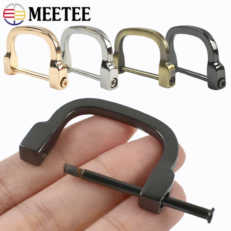 

5/10Pc 25/30mm Metal Buckles D Ring Pet Collar Detachable Screw Clasp Shoulder Bag Strap Side Connector Accessories for Handbags