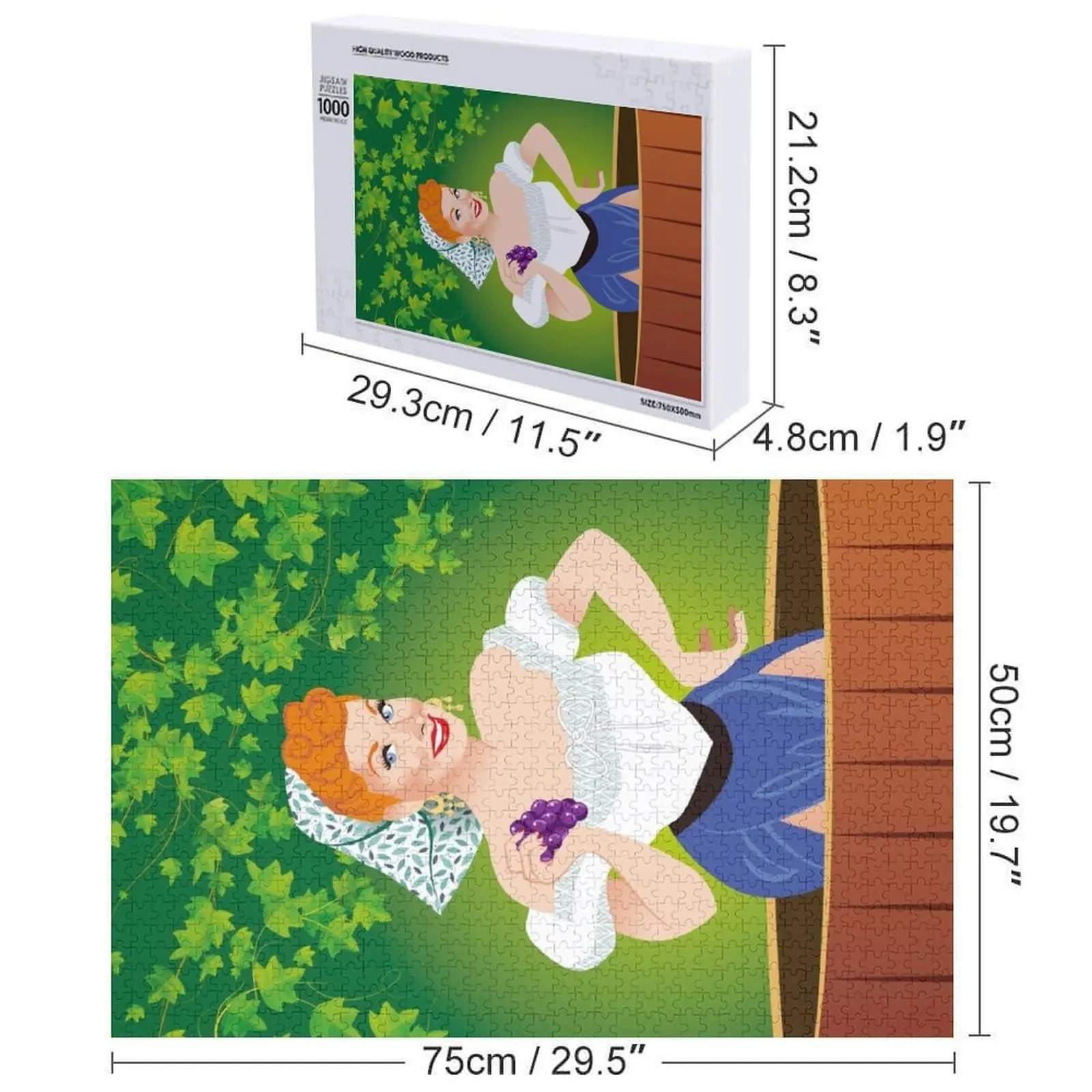 Traubenstomping-Puzzle, personalisierte Geschenke, Weihnachtsspielzeug, individuelles Holzgeschenk, Holzpuzzle für Erwachsene