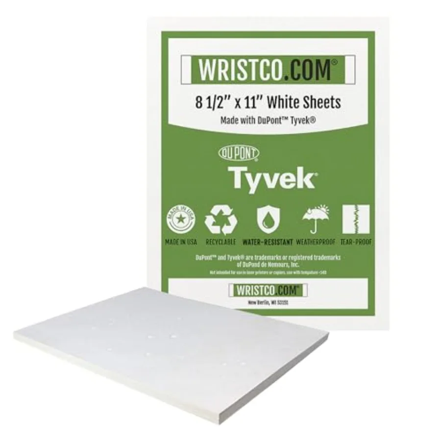 

Printing and Crafting Paper Water-Resistant Paper for Inkjet Printer Tyvek Sheets Double Sided, Tear-Resistant, Durable, Weathe