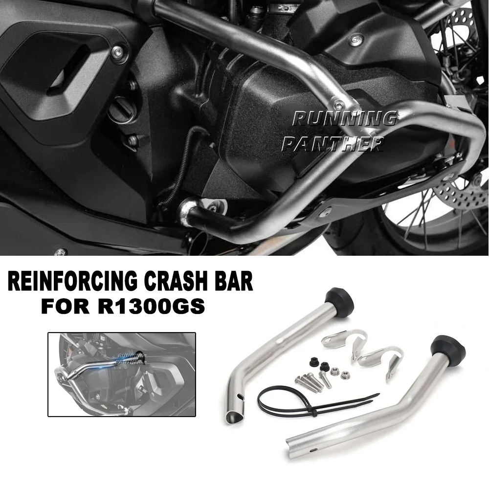 

New Motorcycle Accessories For BMW R 1300 GS R1300GS r1300gs 2023 2024 Silver Reinforcing Strut Original Engine Crash Bar Kit