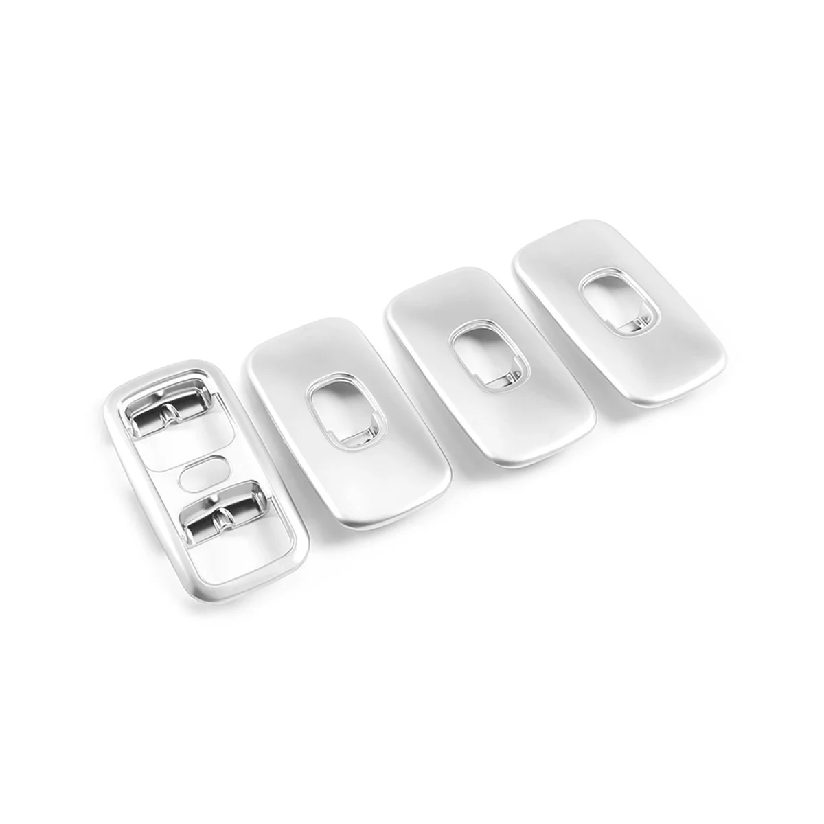 4Pcs Silver Window Lift Switch Cover Decoration Trim for Mercedes Benz G Class W463 G500 2007-2010