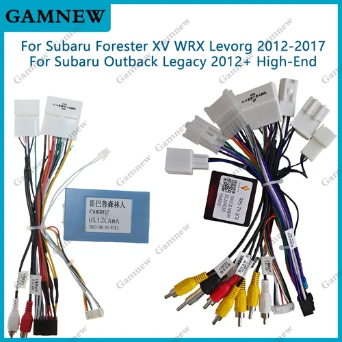 Adaptador de arnés de cableado de coche, decodificador de caja Canbus, Cable de alimentación Android para Subaru Forester XV WRX 2012-2017