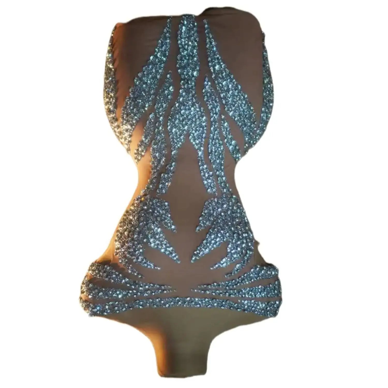 

Sparkly Beads Prom Gown Sexy Illusion Evening Short Dress Women Luxury Straight Long Cocktail Dresses Vestidos De Novia Xuelian