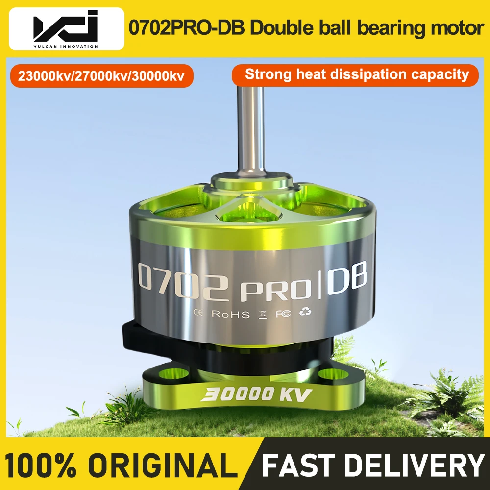 

Бесщеточный двигатель VCI 0702PRO-DB 23000kv/27000kv/30000kv, флуоресцентно-зеленый, с двойным шарикоподшипником, низким сопротивлением, устойчивый к износу.