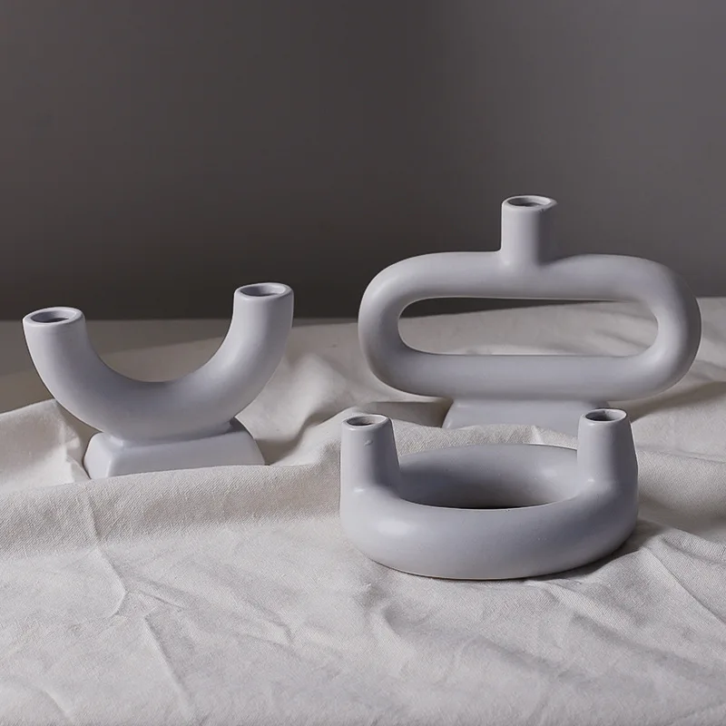 Nordic Design candlestick Concrete Candle Holder Candle Living Room Household Homestand Decoration Ornaments