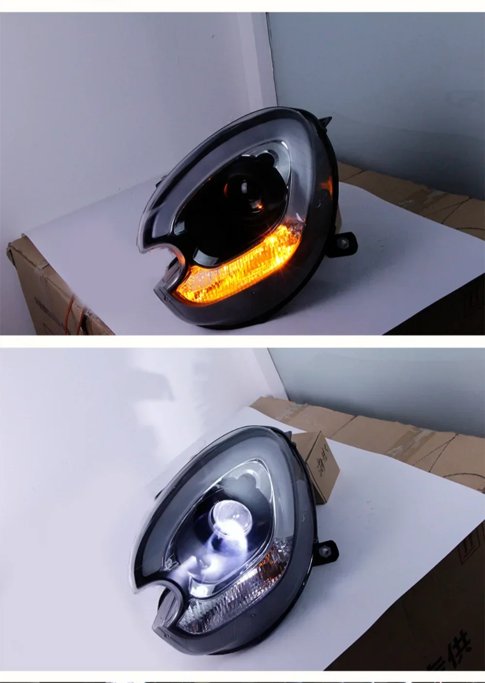 Pair of Car xenon Headlight assembly For BMW MINI Countryman R60 DRL daytime running light turn signal head lamp