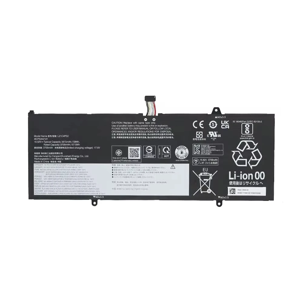 L21C4PE2 Laptop Battery for Lenovo Yoga 6 13ALC7 5B11F29411 5B11F29414 L21D4PE1 L21M4PE2 15.52V 59Wh
