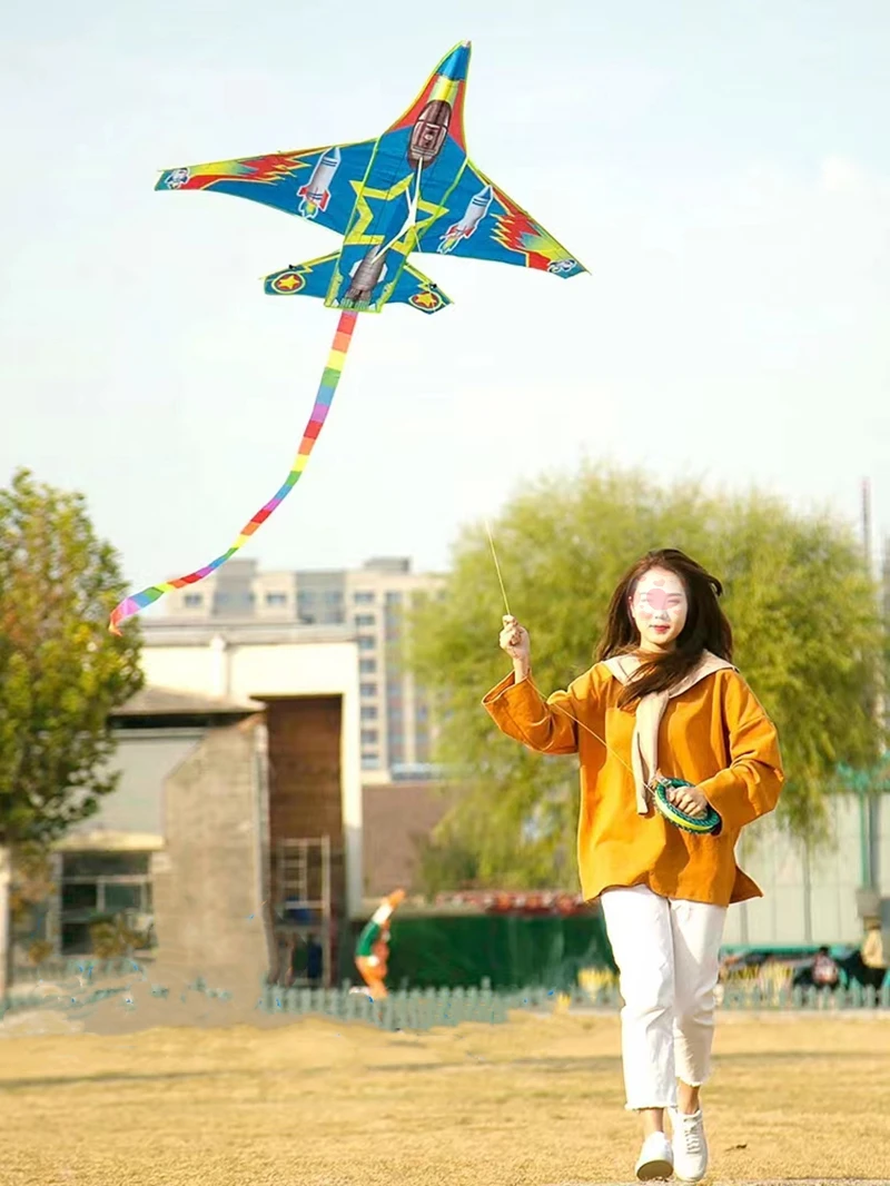 Plane kites flying for kids ktes string line fighter kite toys for children kites line butterfly flying toy jouer Octopus reel