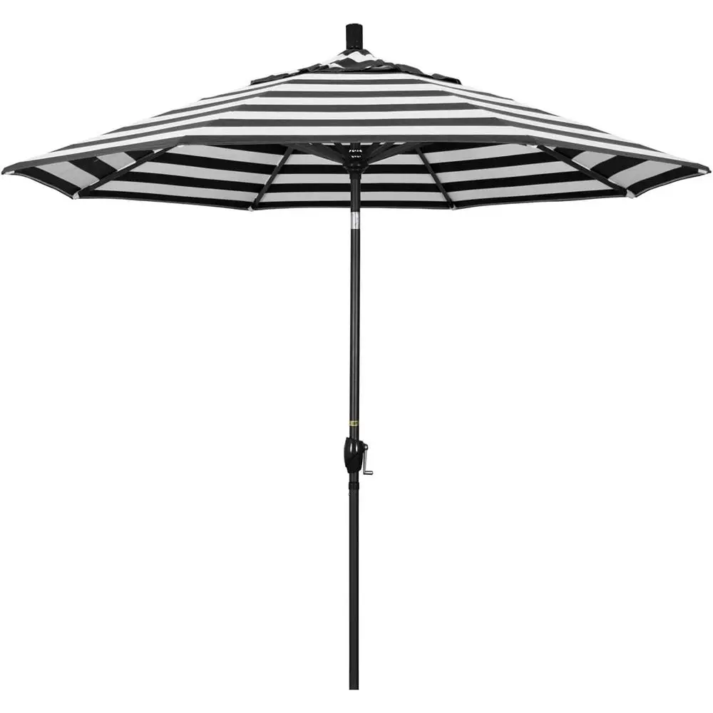 

Алюминиевый зонт для патио 9 футов с ручным подъемом и механизмом наклона, черный, ткань Sunbrella Cabana