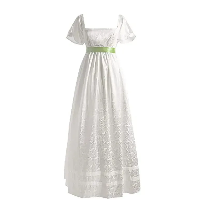 Xixixi medieval vitoriano espartilho feminino vintage pescoço quadrado branco kate sharma regência era da guerra civil vestido hallo