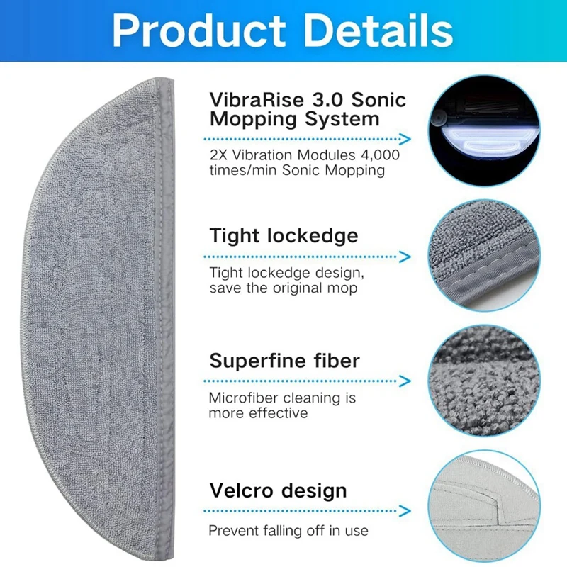 Ersatz wisch pads für Roborock S8 Maxv Ultra Vakuum Roboter Mikro faser wischt wieder verwendbares Zubehör Nachfüll packung