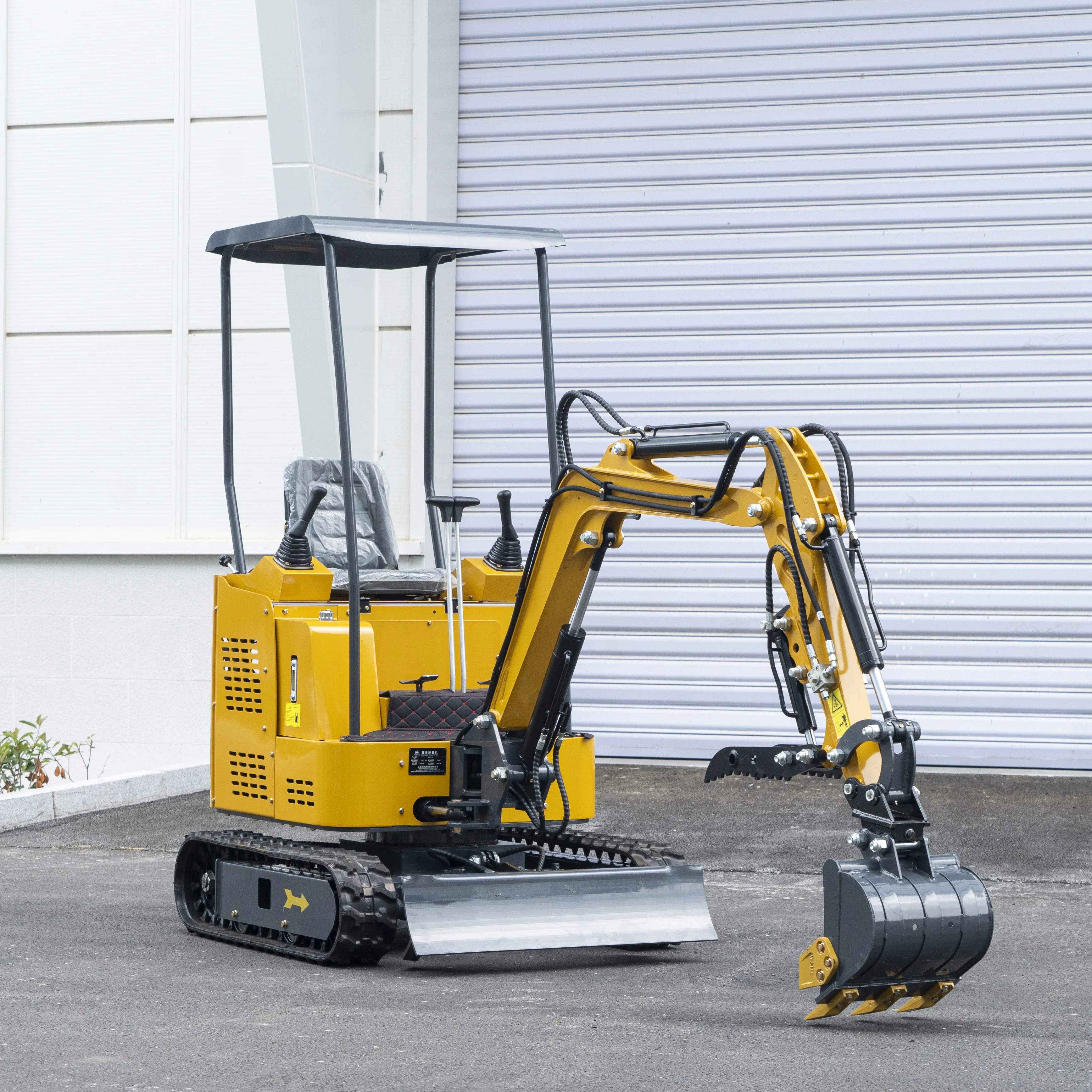 HW-17 Mini-rupsgraafmachine 1,7 ton 1 ton Minibagger CE-certificaat Hydraulische diesel Euro5-motor 1700 kg 1 ton graafmachine Op maat