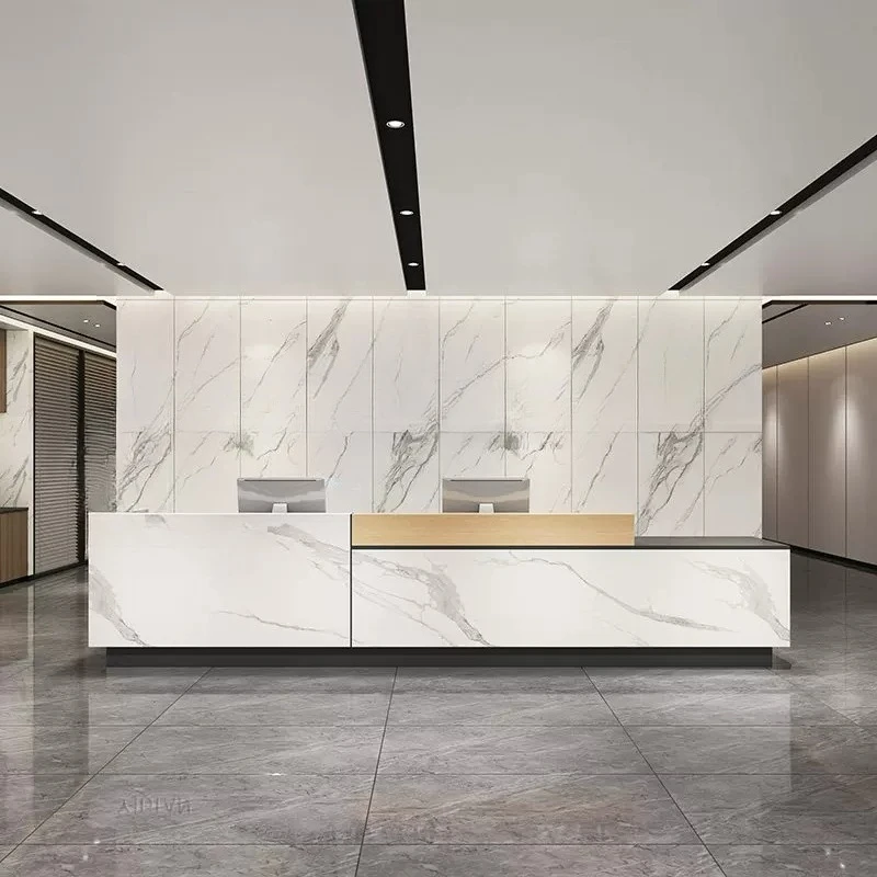 Luxury Beauty Reception Desks Company Simple Aesthetic Minimalist Reception Desks Unique Modern Mostrador Commercial Furniture