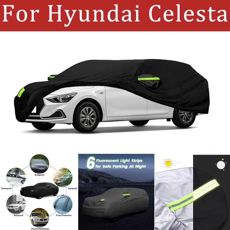 

For Hyundai Celesta Car Cover Full Covers with Reflective Strip Dustproof UV Scratch-Resistant Sunscreen Protective cover