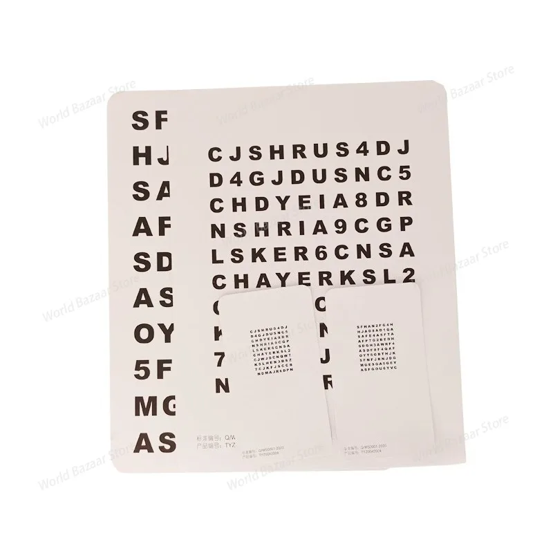 

Visual acuity chart, refractive ability font training, distance and near card operation test, size and shape eye alphabet table