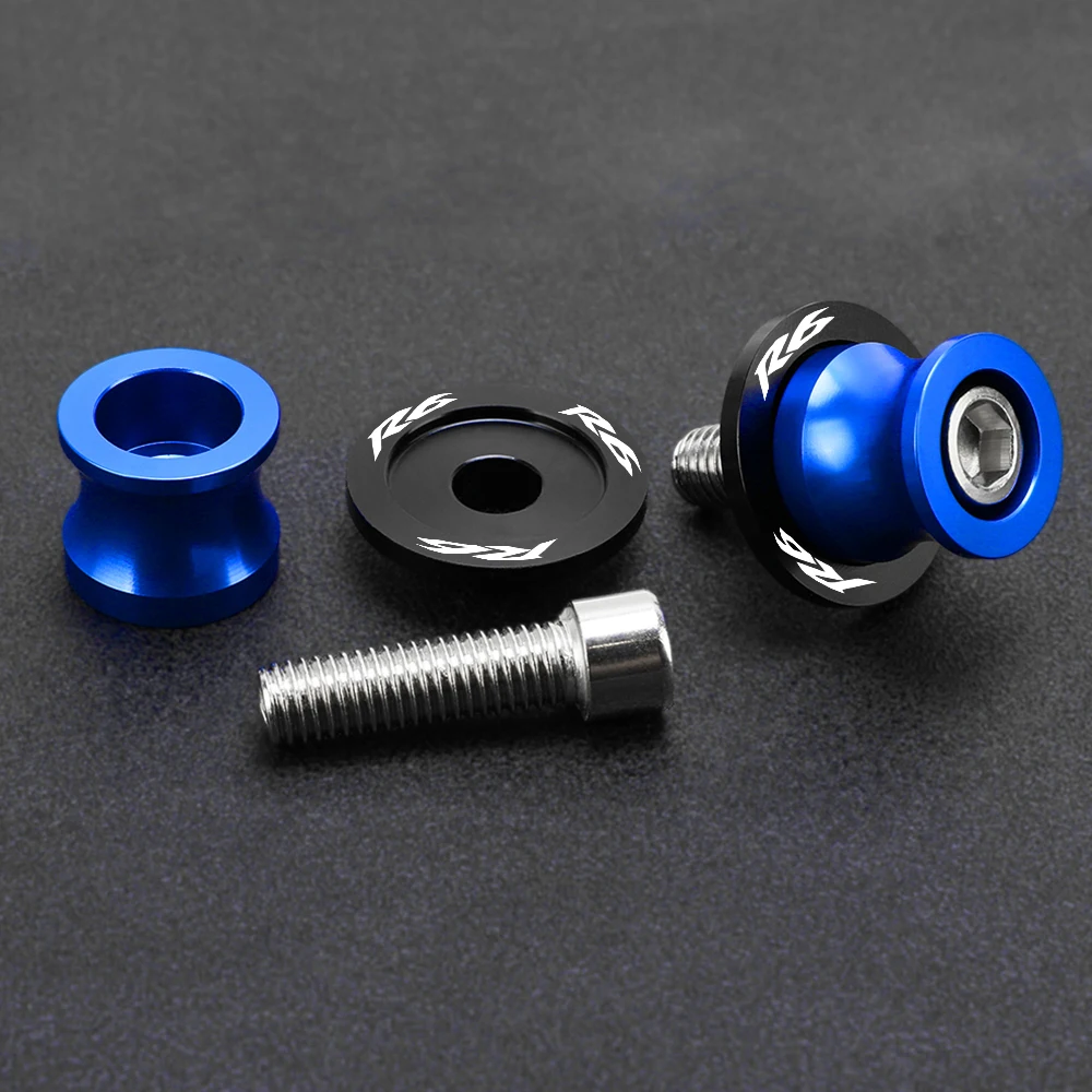 YZF R6 Motorcycle 6MM CNC Aluminum Swingarm Spools Stand Screws Slider FOR YAMAHA YZF R6 1999 2000 2001 2002 2003 2004-2023 2019