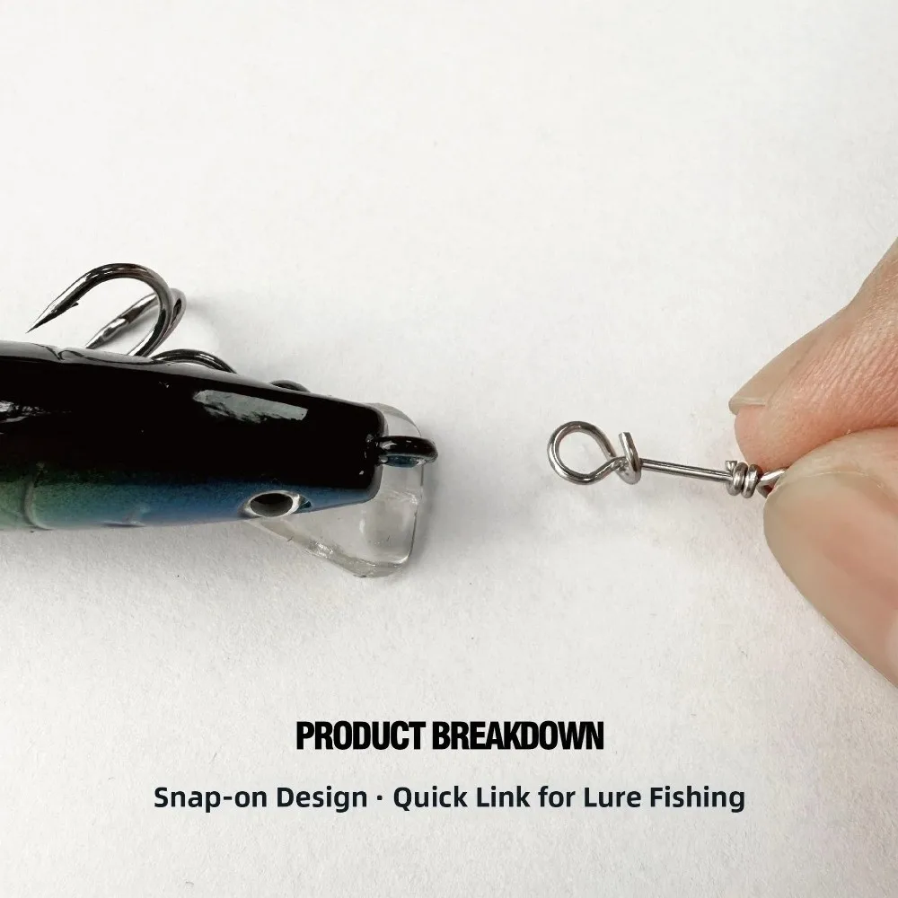 100PCS 12mm-26mm Stainless Steel Fishing Spring Clips Strengthend Quick Change Snaps Fishing Lure Rig Connector Accessories