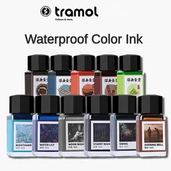 Tramol 30 Colors 18ml Color Ink Cartridge Refill Fountain Pen Glass Bottled Ink Supplies Office School Stationery PK JINHAO