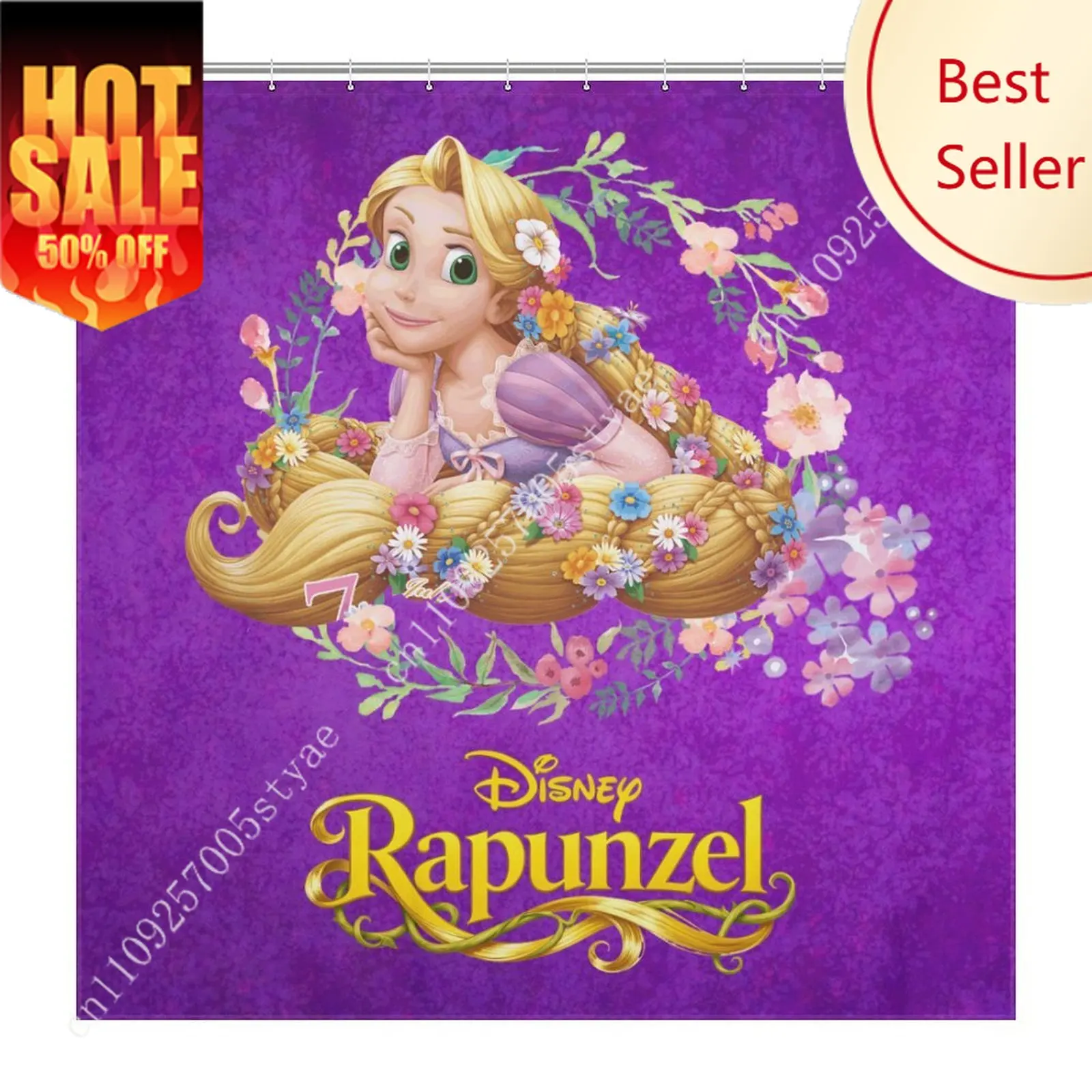 

Rapunzel Shower Curtain 2026 Disney Cartoon Movie Kids Cute Animal Bathroom Home Party Decor Waterproof Custom Bath Curtain