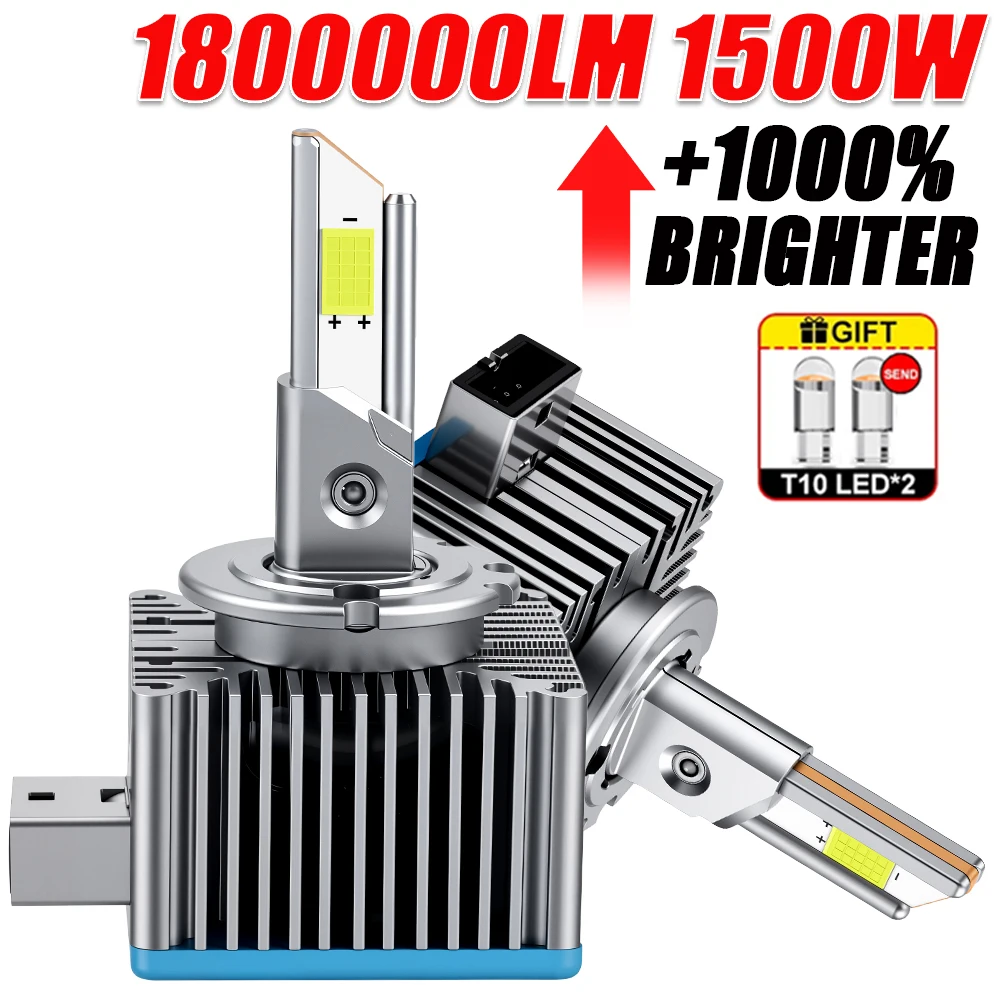 

D1S D3S Светодиодные лампы CANBUS Супер яркие 1800000LM Ксеноновые D2S D4S D1R D3R D2R D4R D8S UPGRADE Светодиодные фонари для автомобиля 6000K HID Фара