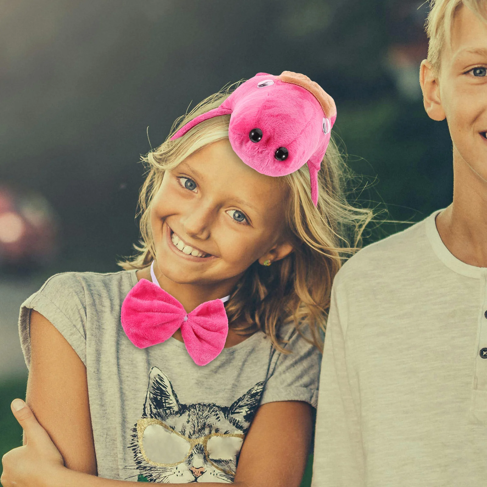 

2 set Horse Headband Bowtie Tail Set Animal Costume Accessories For Halloween Zoo Party Cosplay Photo Booth Props Dress Up