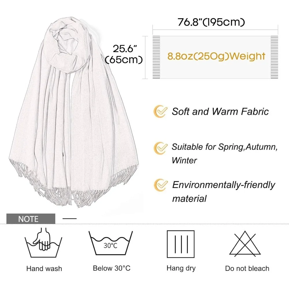 وشاح الشتاء للنساء شال الباشمينا يلتف الكشمير يشعر الدفء بطانية الموضة والأوشحة الهدايا