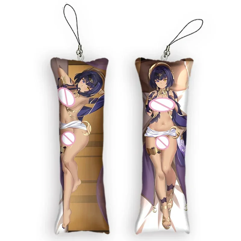 

Fashion4x12cmCandace Dakimakura Mini Keychain Cute Anime Genshin Impact Key Chain Decor Pendant Otaku Kawaii Backpack Pendants